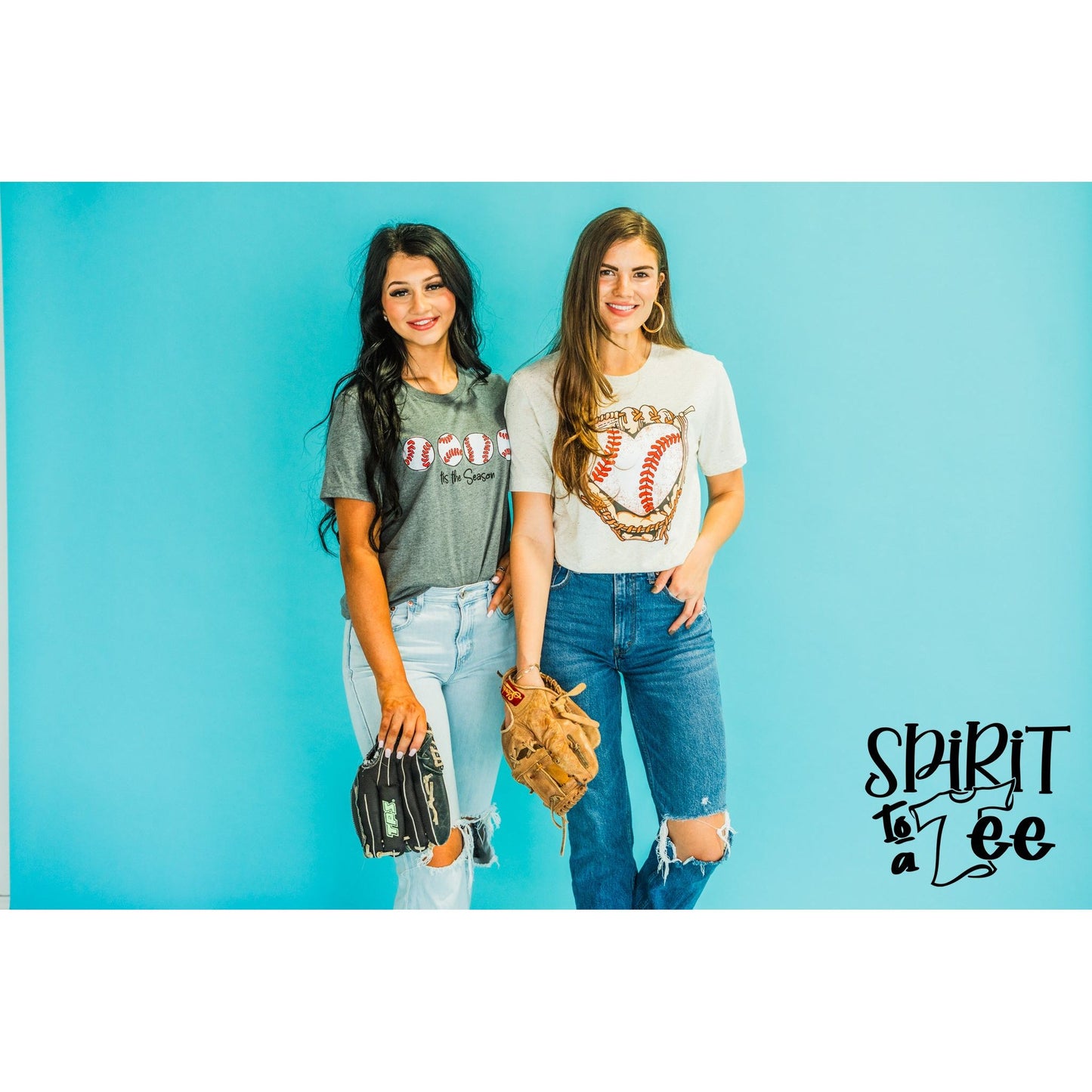 Baseball Glove with Heart - Baseball Tee