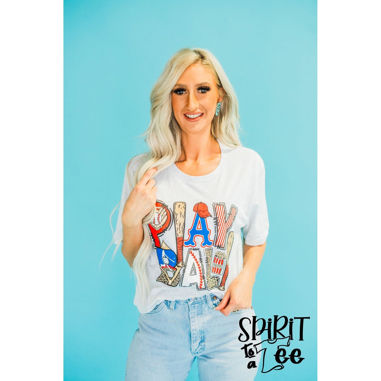 Play Ball Patterned - Baseball Tee