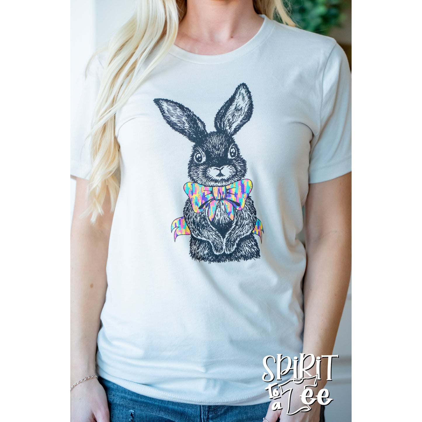 Bunny with Bow - Easter Tee