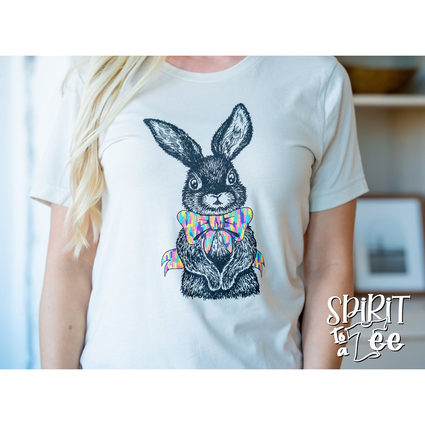 Bunny with Bow - Easter Tee