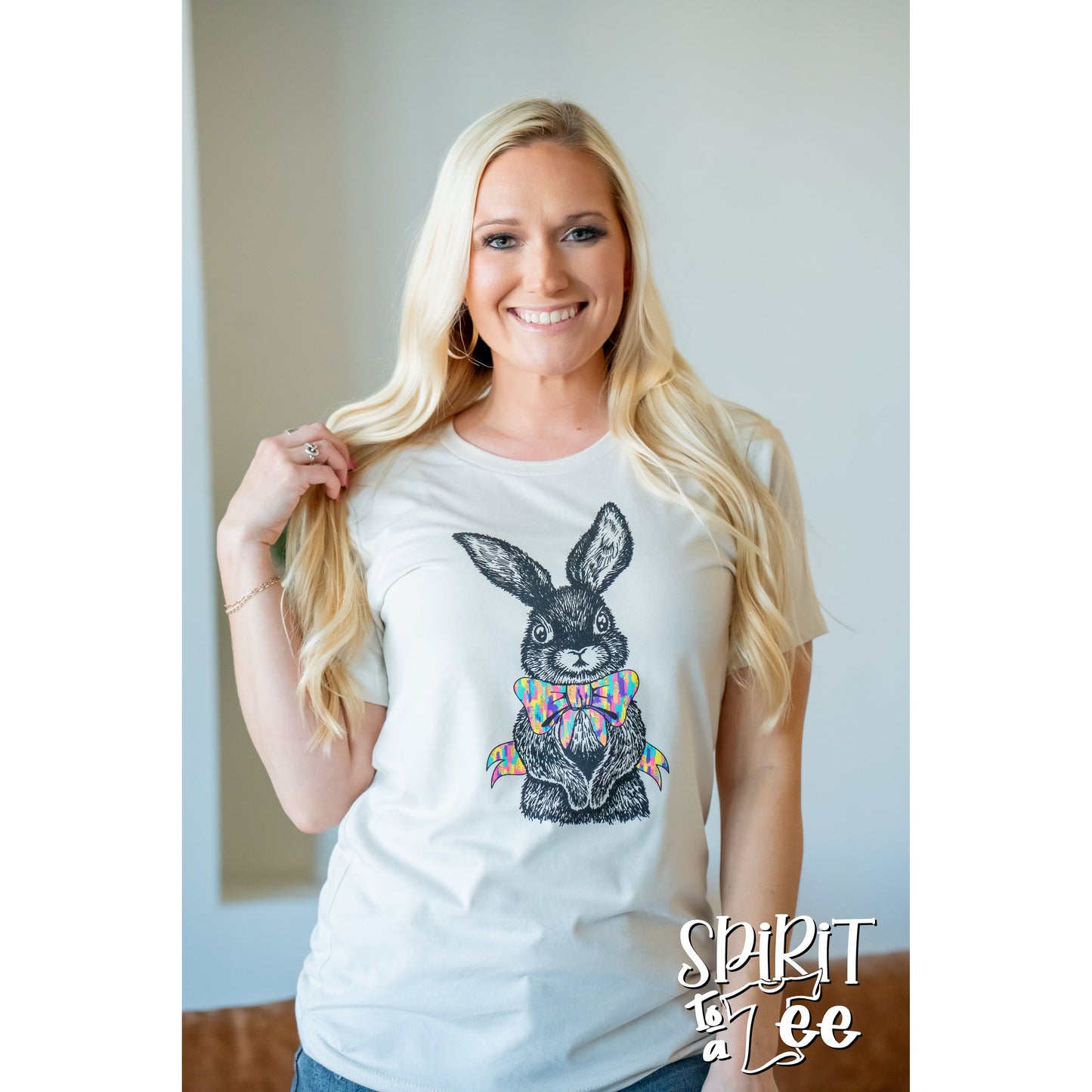 Bunny with Bow - Easter Tee