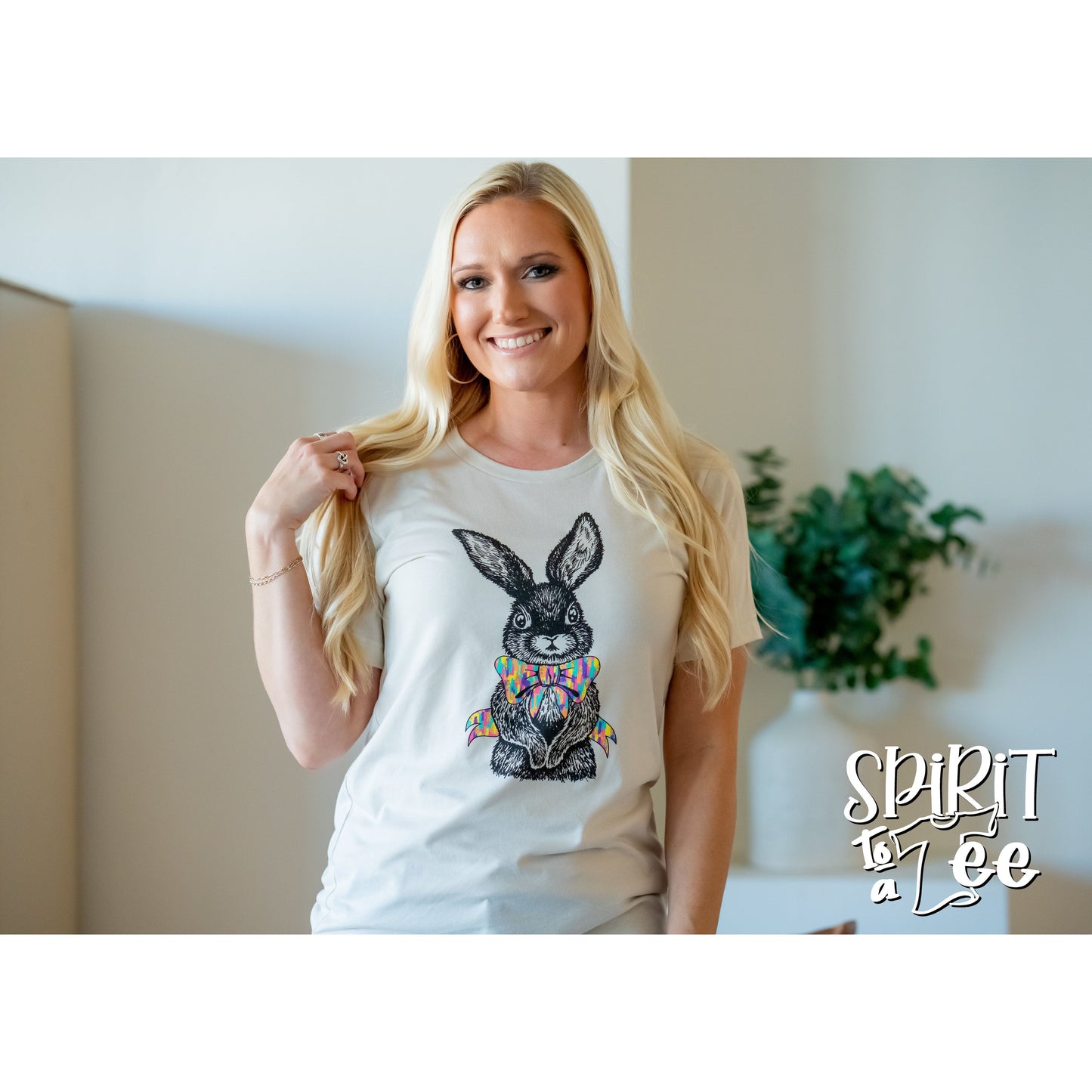 Bunny with Bow - Easter Tee