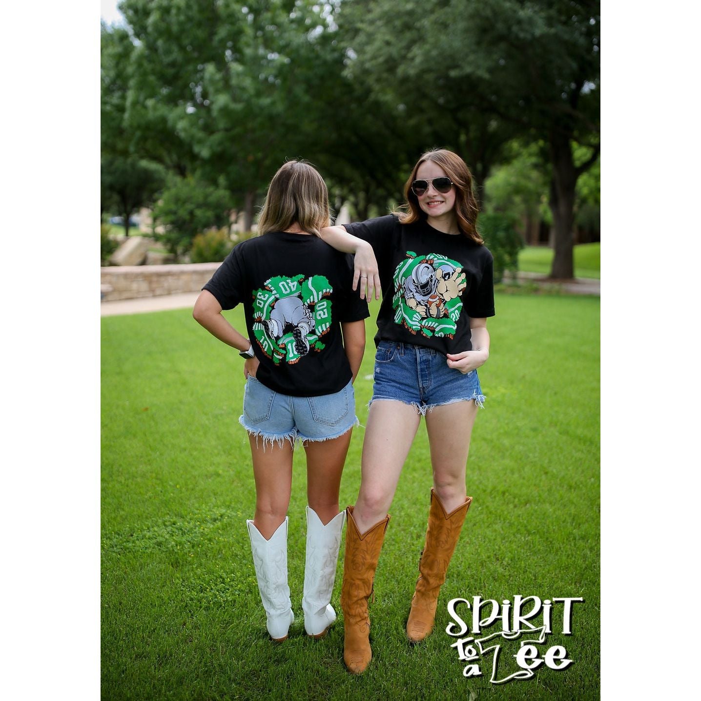 Football Player Busting Through - Football Tee