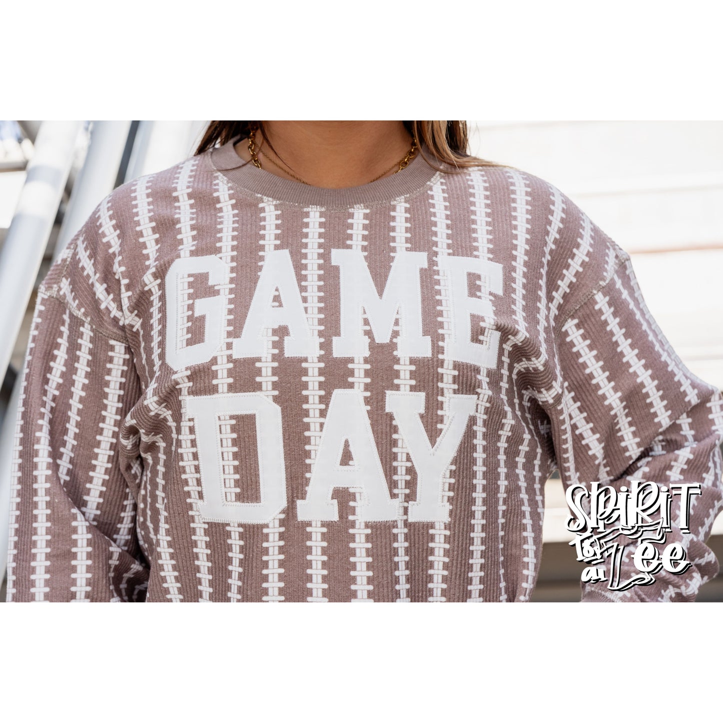 Game Day Football Laces Cozycord Sweatshirt - Singles