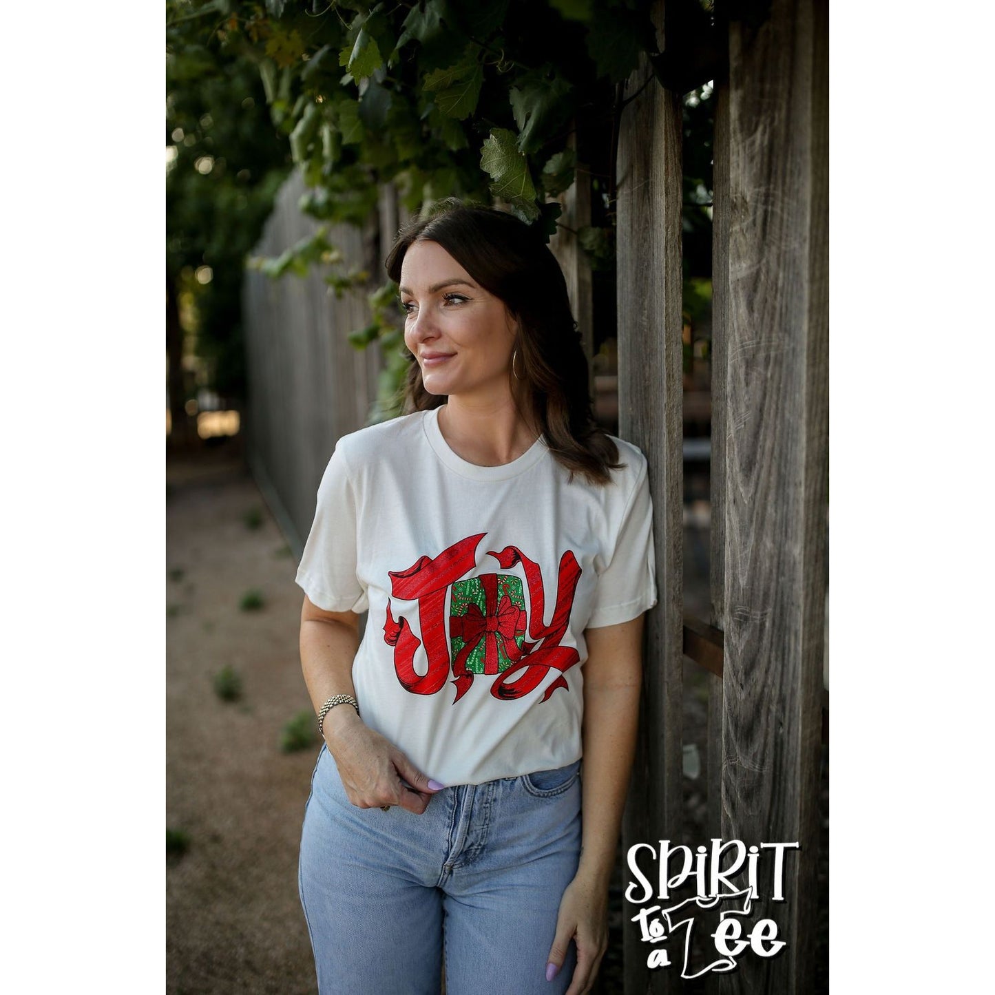 Joy Ribbon - Christmas Tee