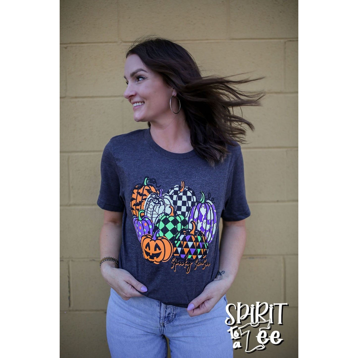 Spooky Season Patterned Pumpkins - Halloween Tee