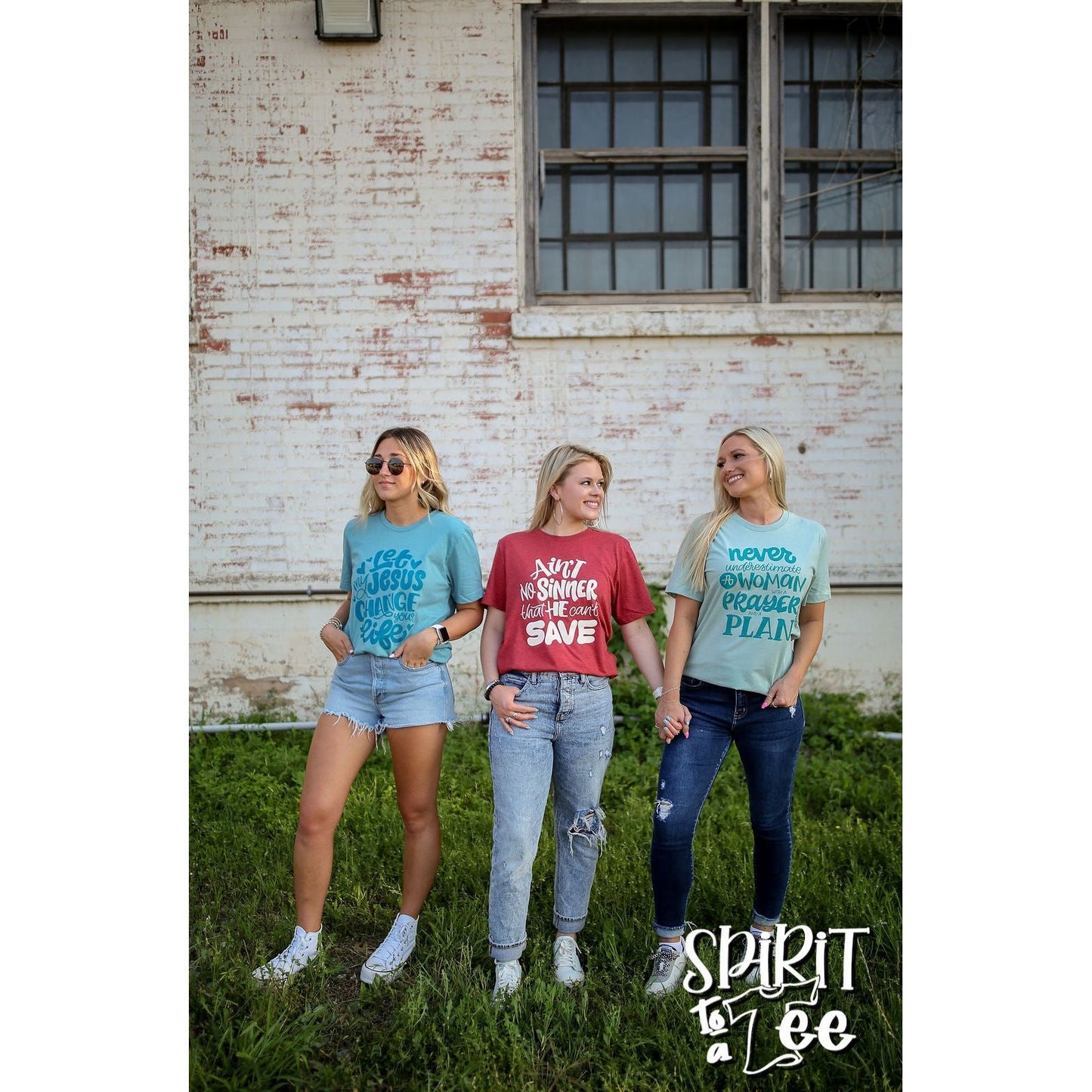 Never Underestimate a Woman with a Prayer and a Plan Jesus Tee