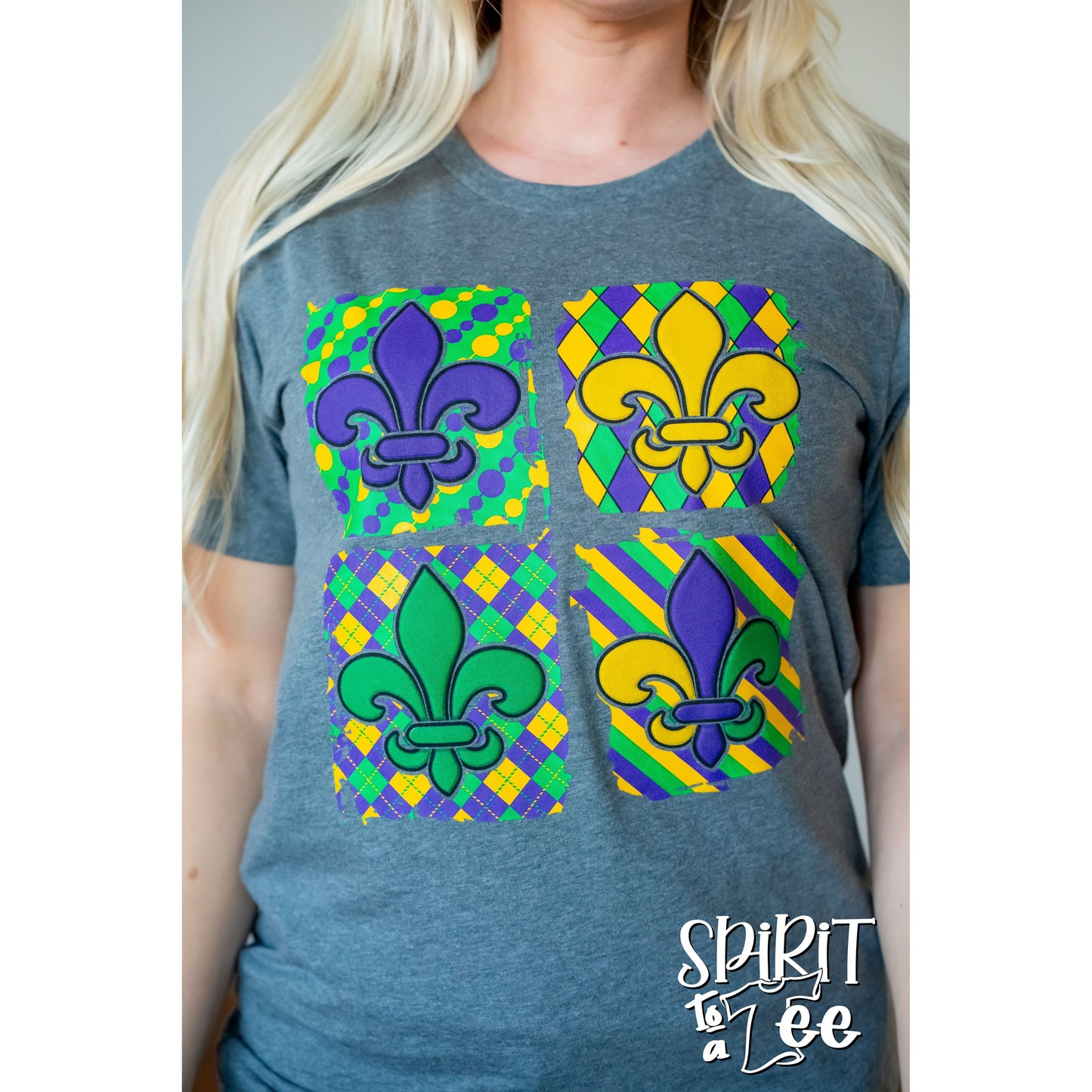 Fleur De Lis Puff - Mardi Gras Tee