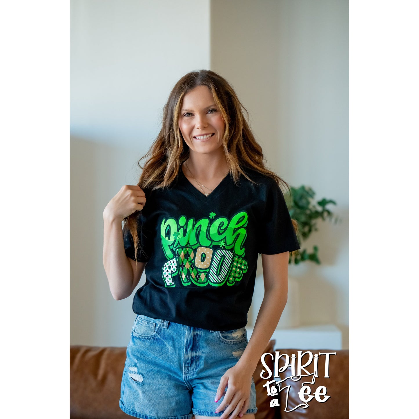 Pinch Proof - St. Patrick's Day V-Neck Tee