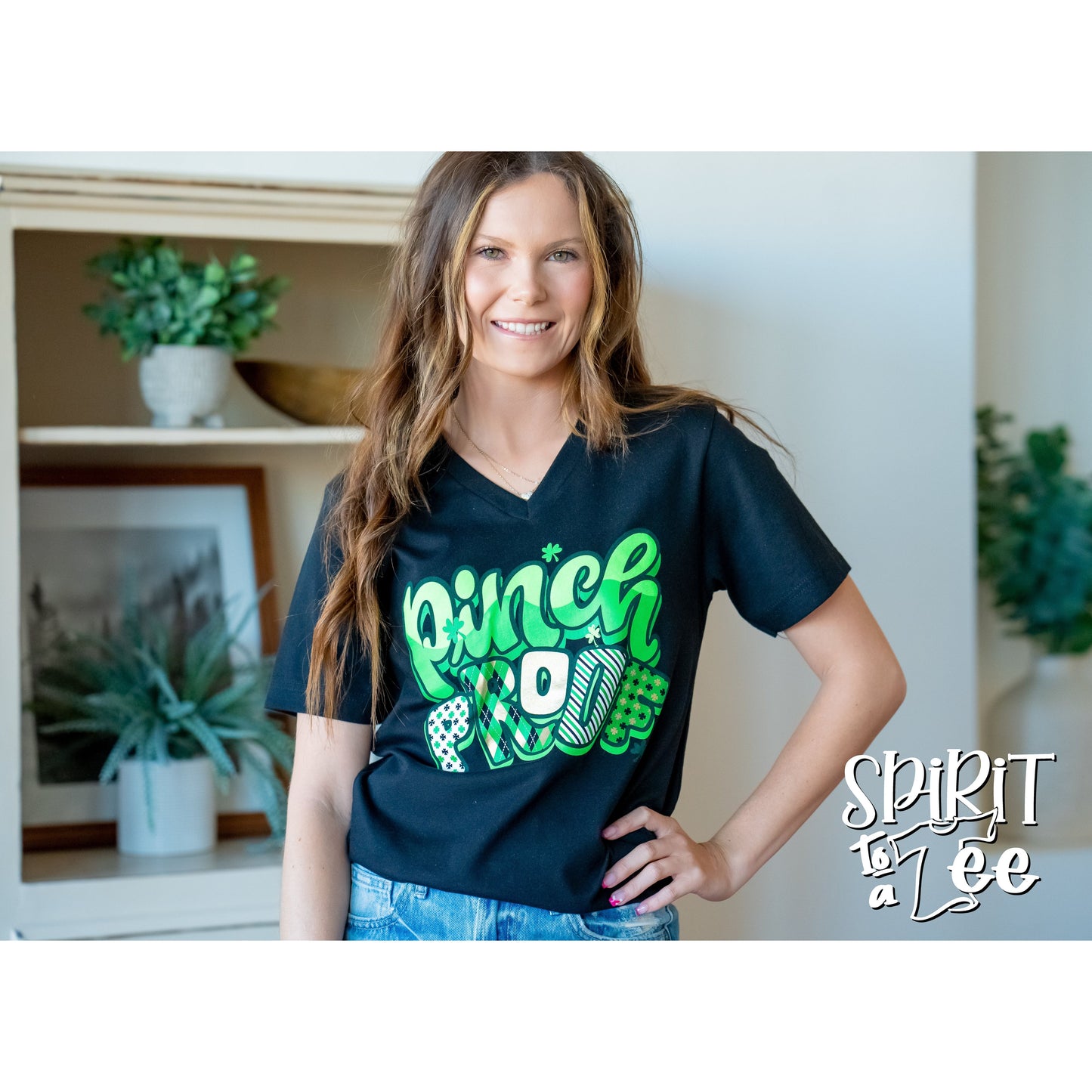 Pinch Proof - St. Patrick's Day V-Neck Tee