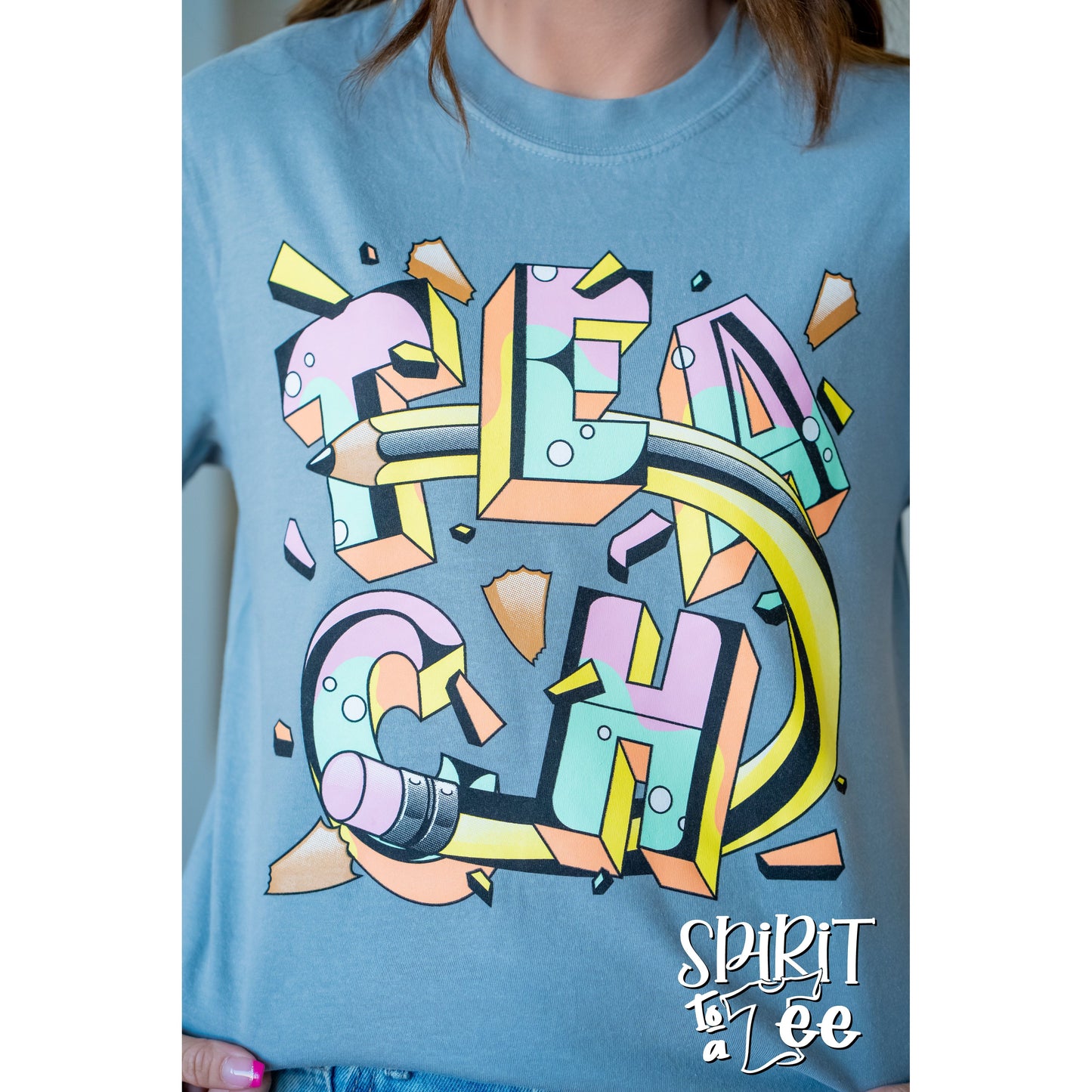Teach - Bubble Letters CC Tee