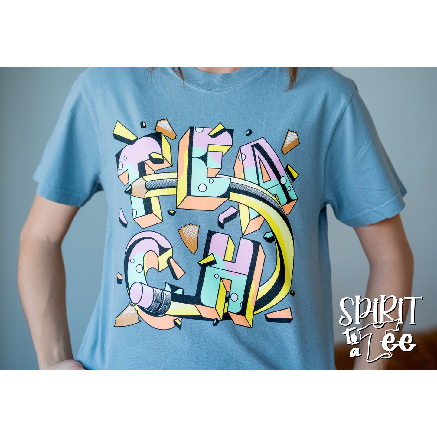 Teach - Bubble Letters CC Tee
