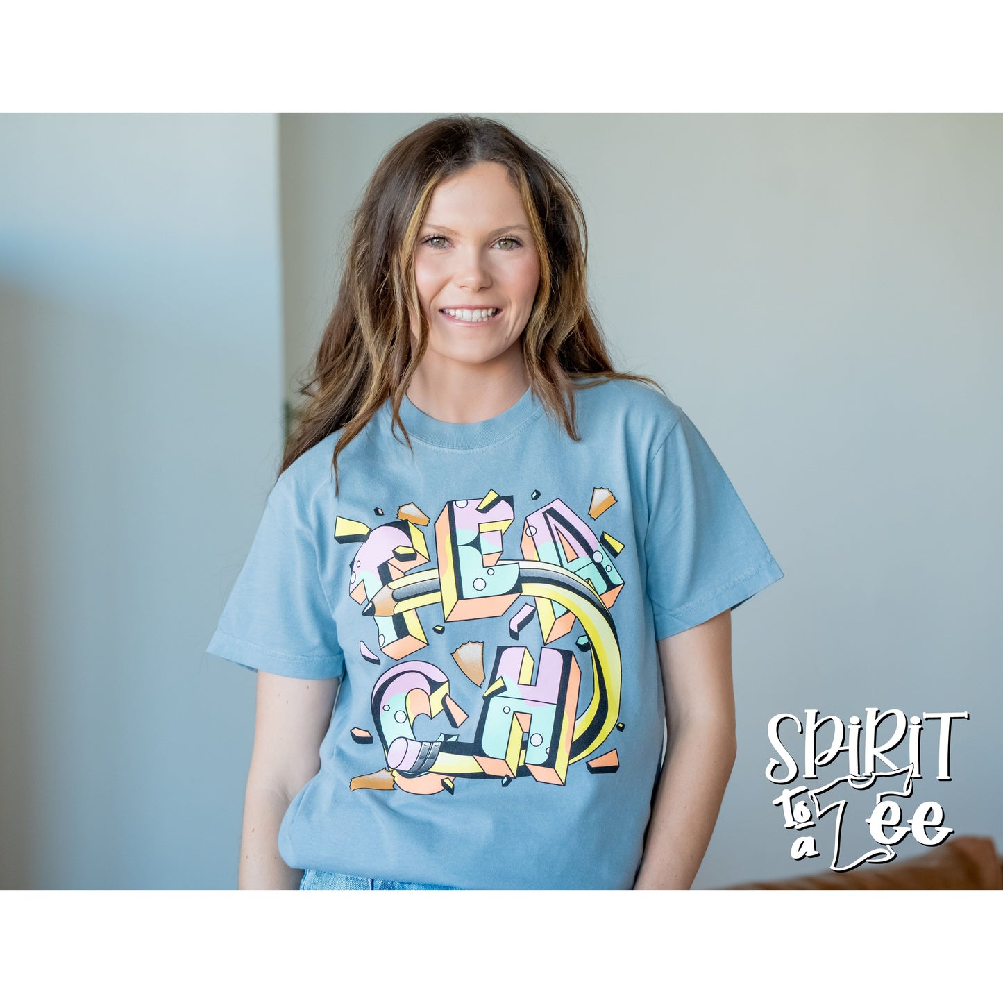 Teach - Bubble Letters CC Tee