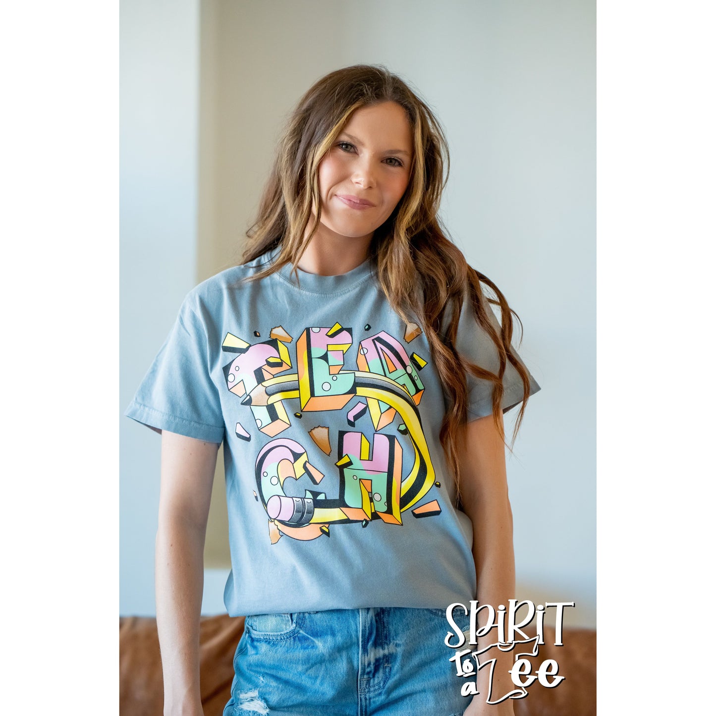 Teach - Bubble Letters CC Tee