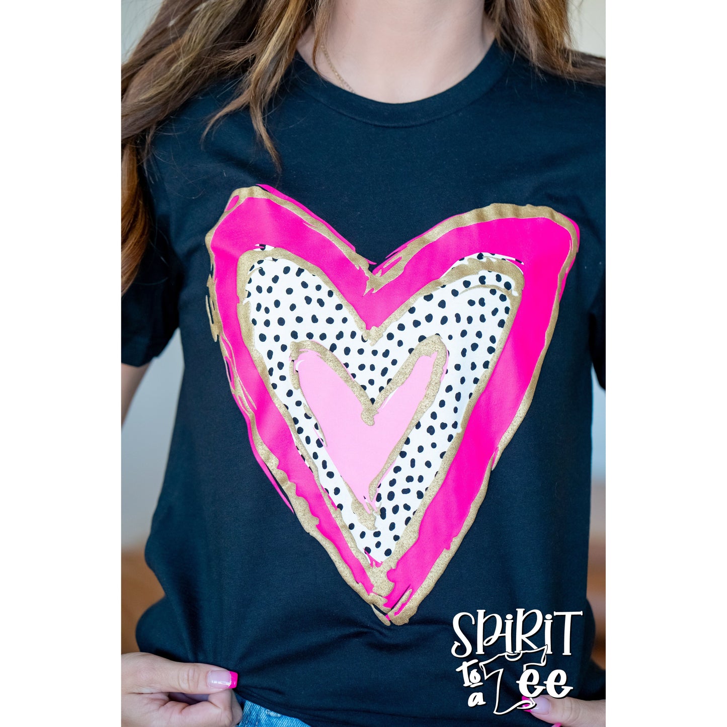 Heart with Puff - Valentines Tee