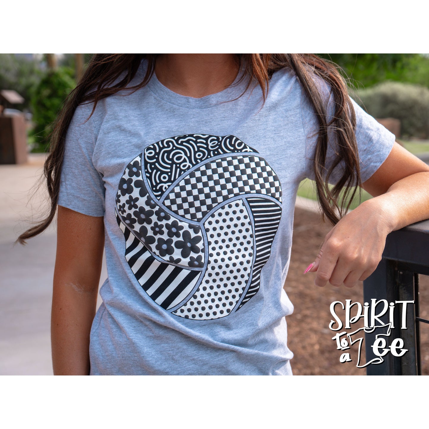 Patterned Puff Volleyball - Volleyball Tee