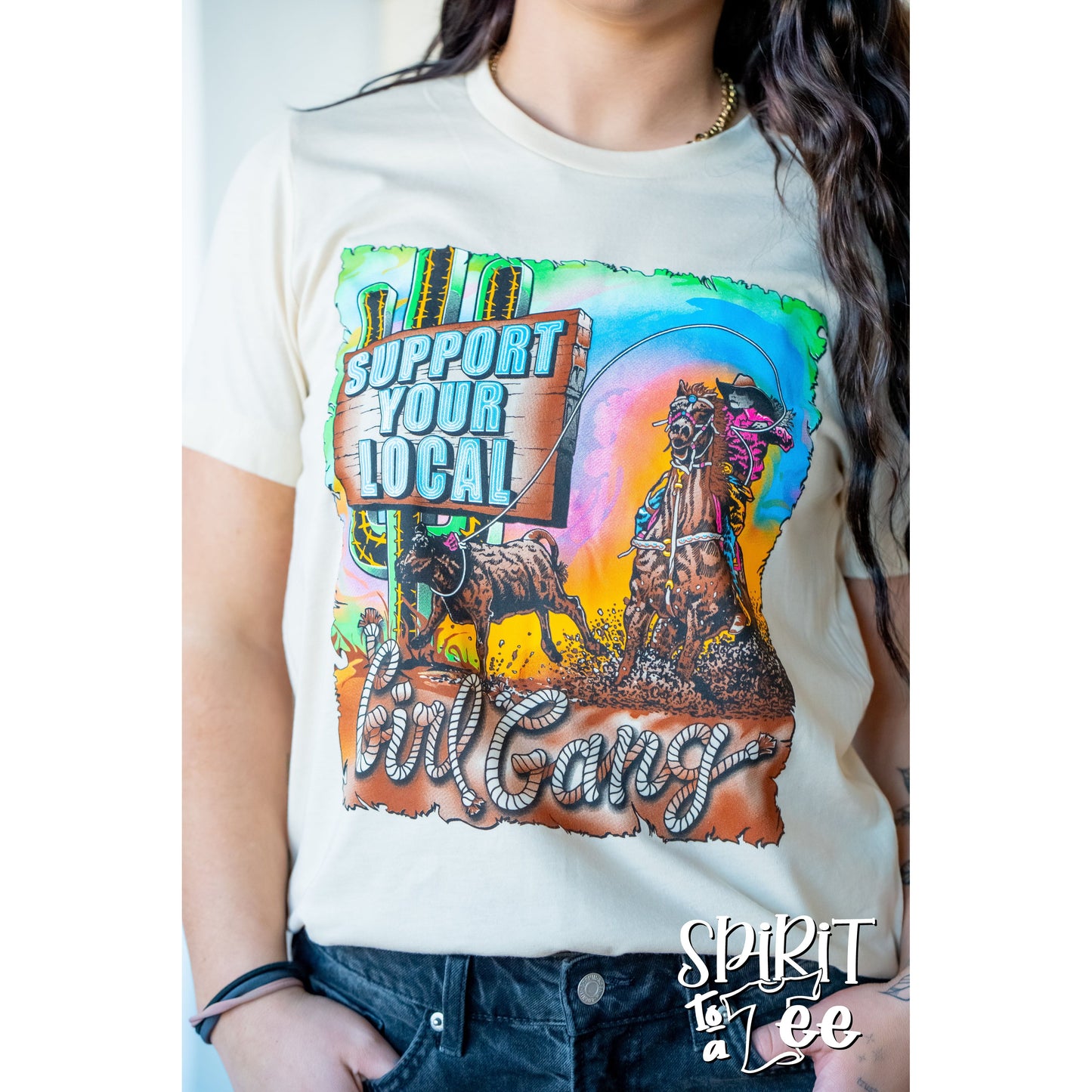 Breakaway Support Your Local Girl Gang - Western Tee