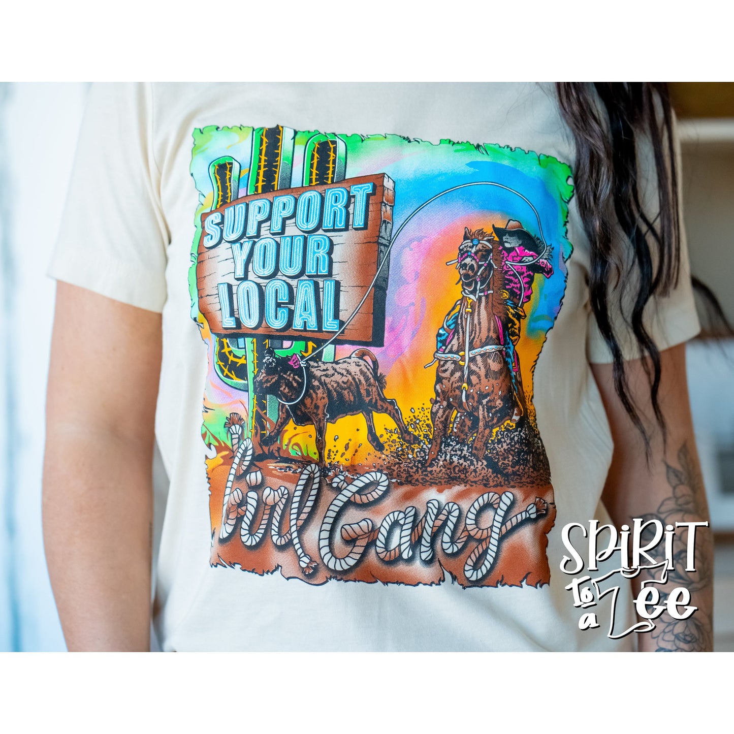 Breakaway Support Your Local Girl Gang - Western Tee