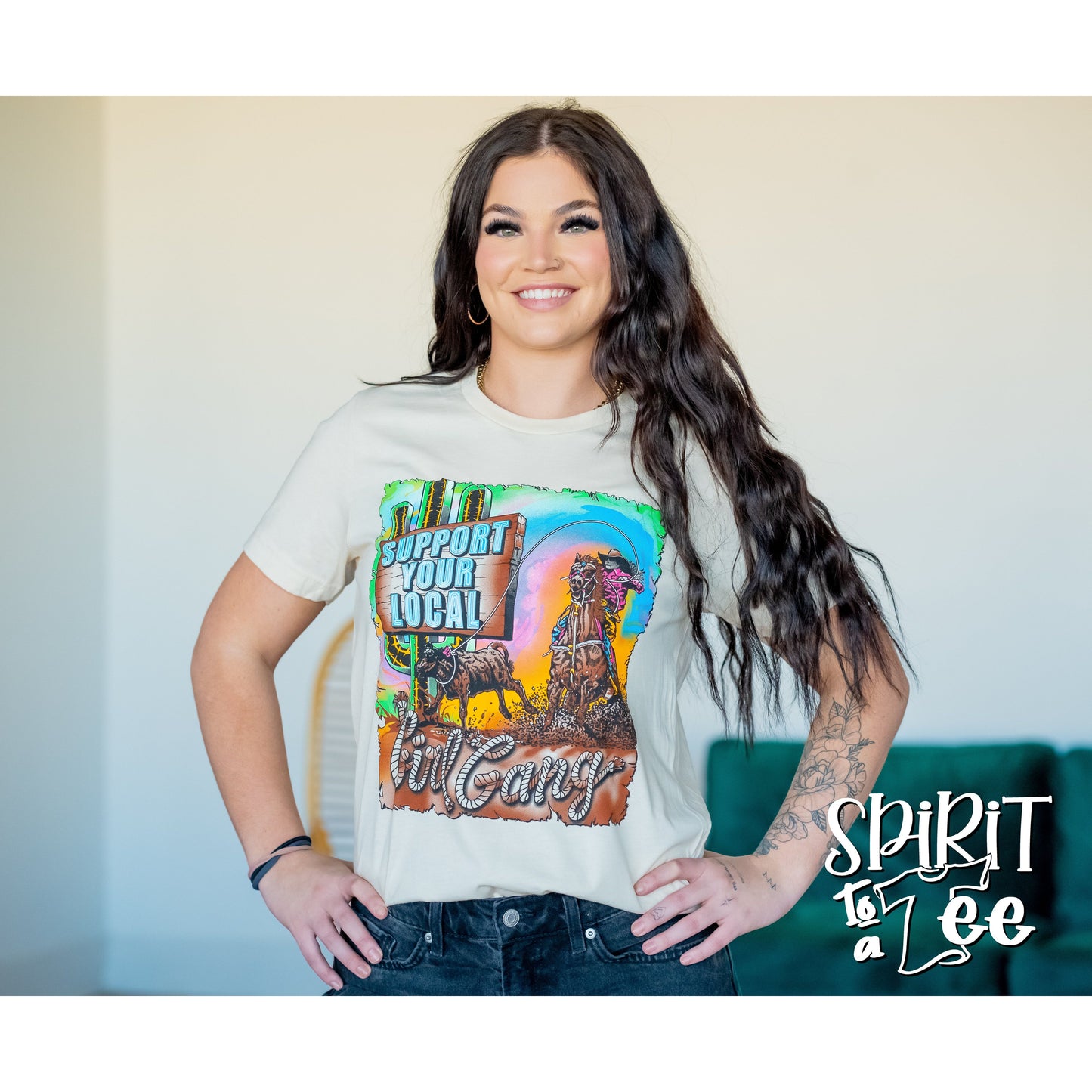 Breakaway Support Your Local Girl Gang - Western Tee