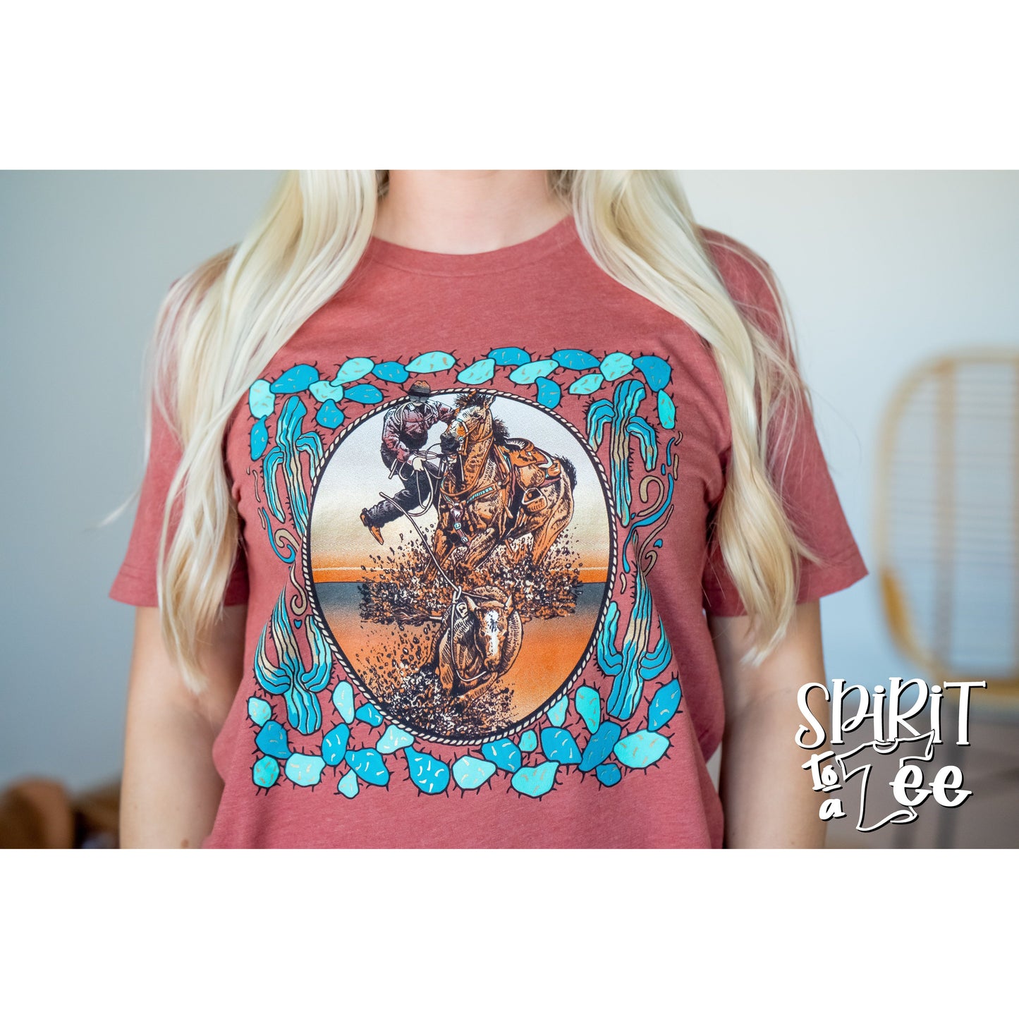 Calf Roper Cactus - Western Tee