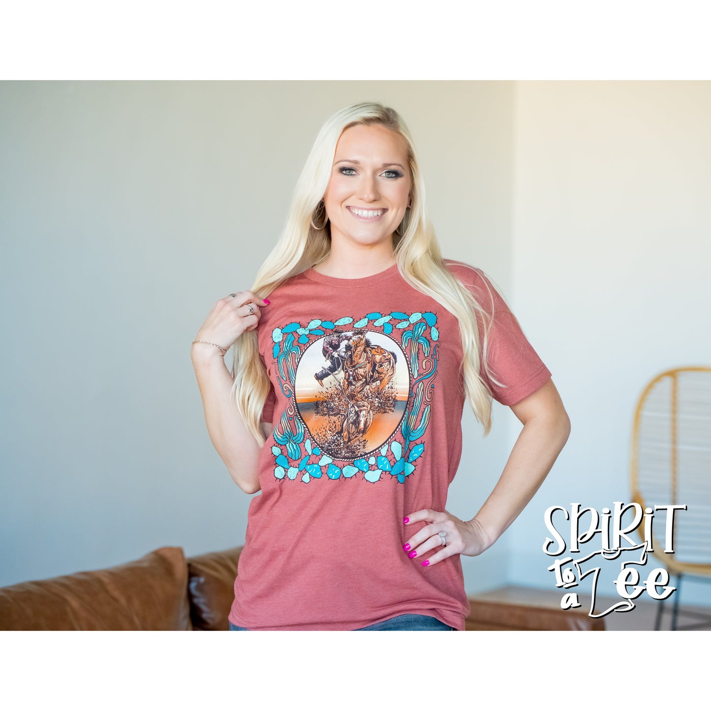 Calf Roper Cactus - Western Tee