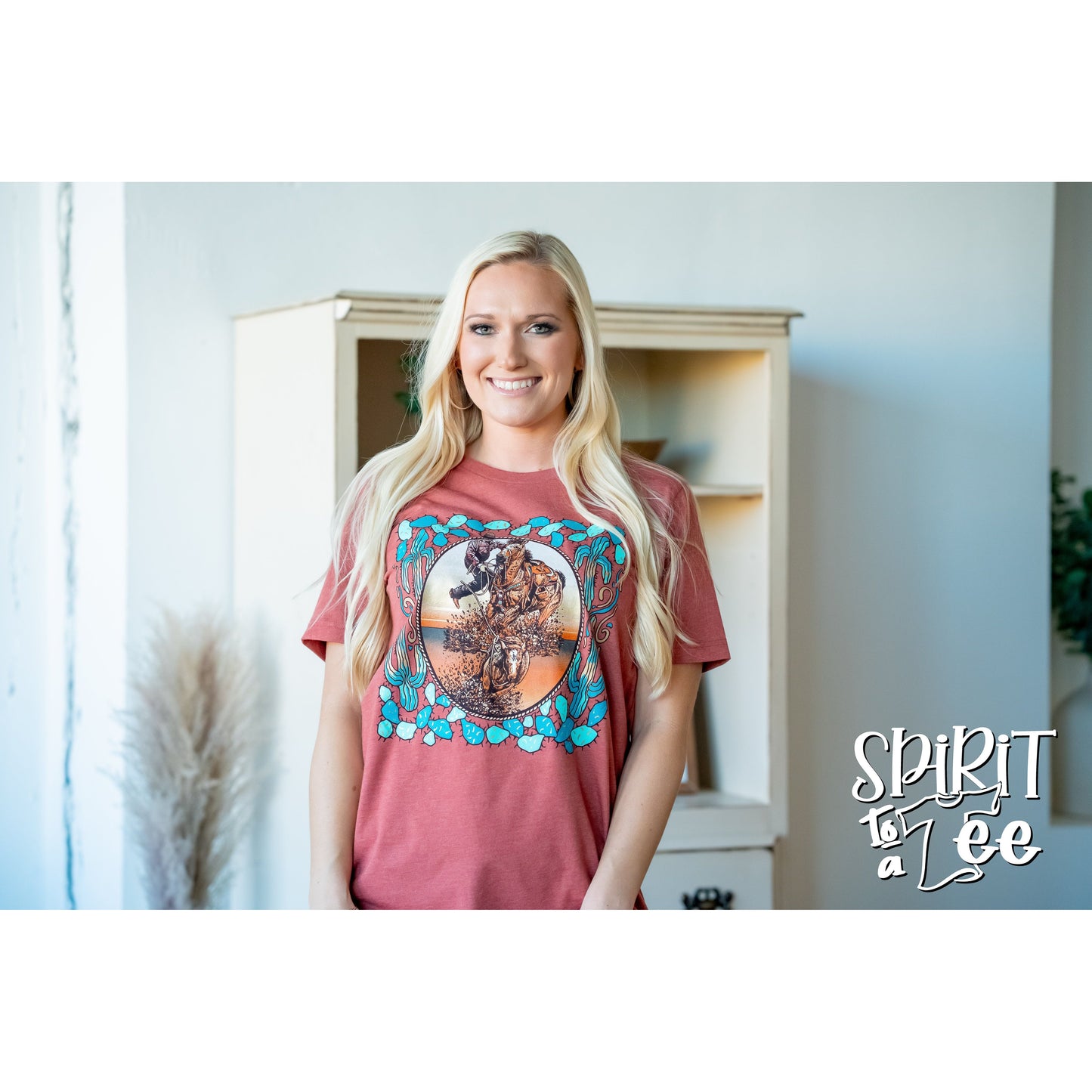 Calf Roper Cactus - Western Tee