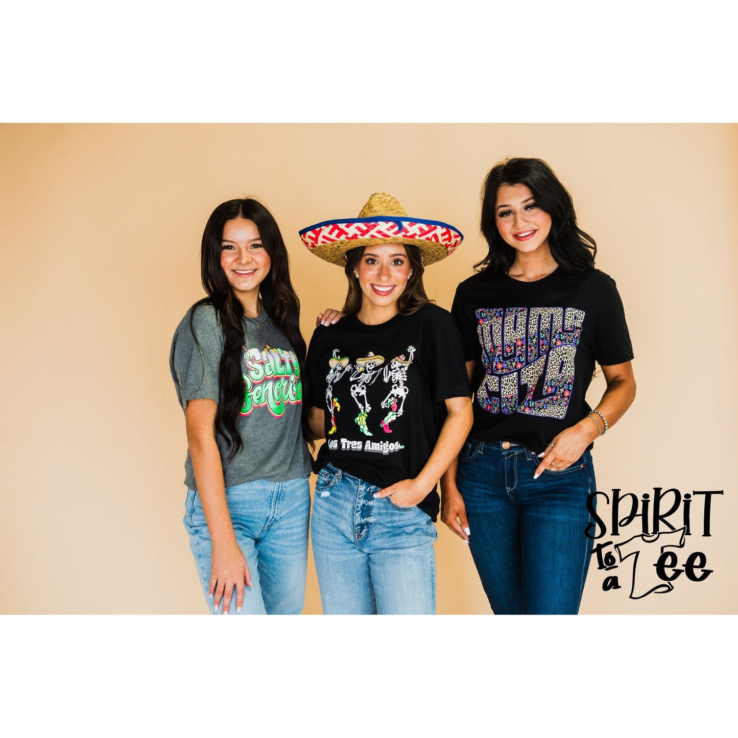 Los Tres Amigos Skeletons - Cinco Tee