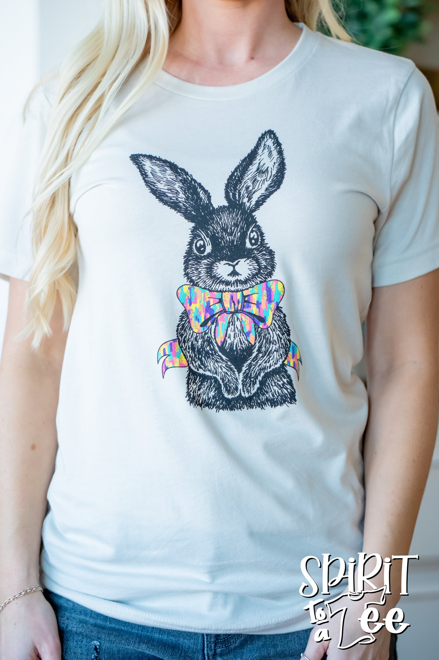 Bunny with Bow - Easter Tee