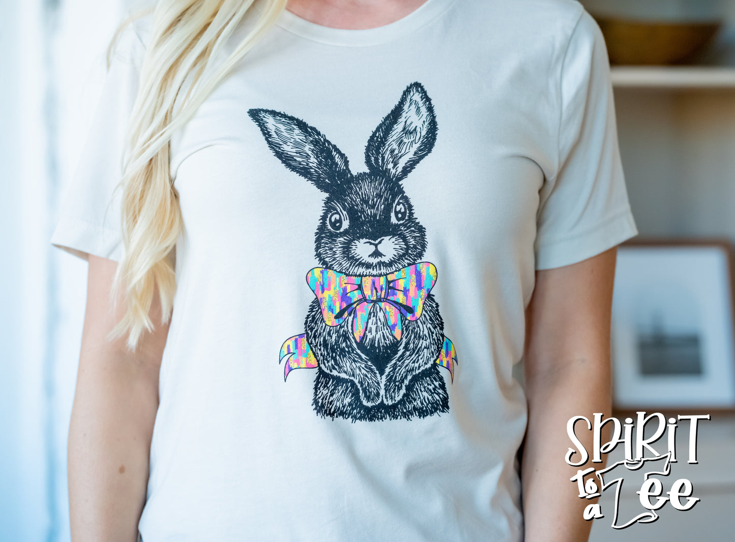 Bunny with Bow - Easter Tee