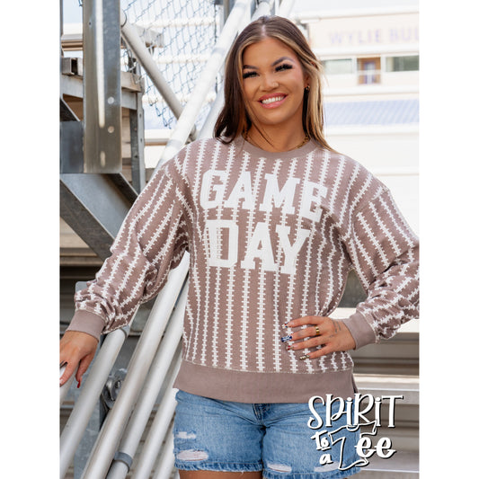 Game Day Football Laces Cozycord Sweatshirt - Singles