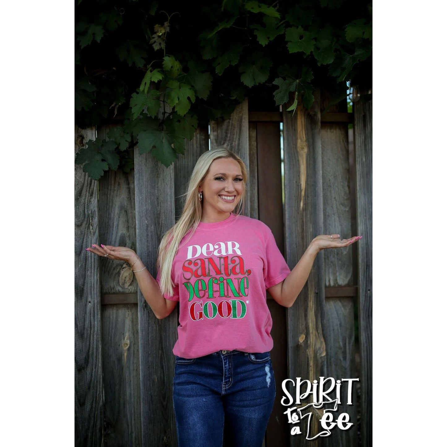 Dear Santa Define Good - Comfort Colors Christmas Tee