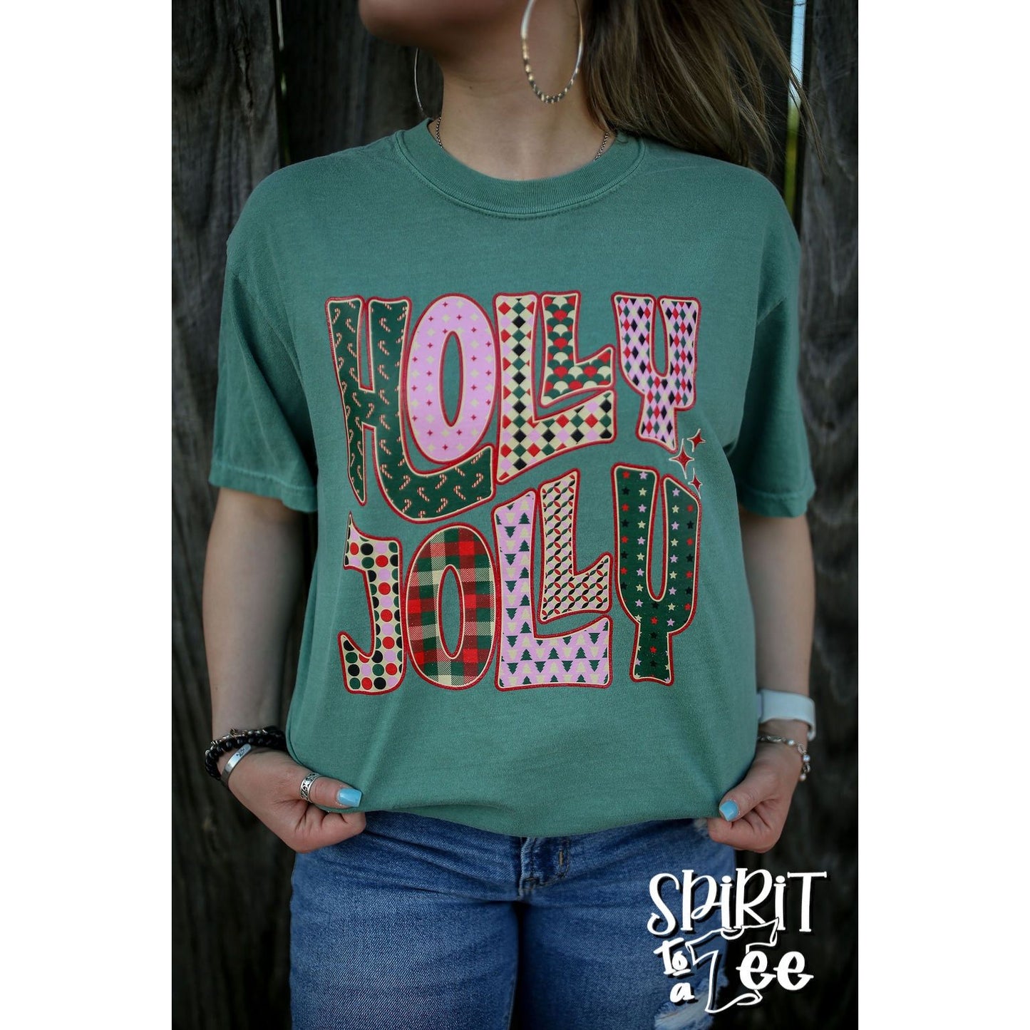 Holly Jolly - Comfort Colors Christmas Tee