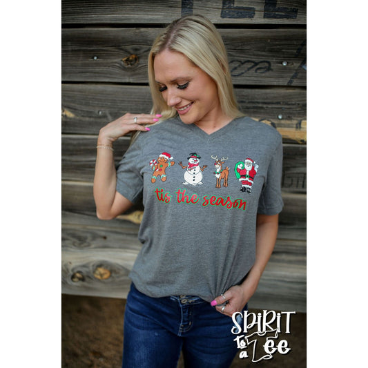 Tis the Season V-Neck - Christmas Tee