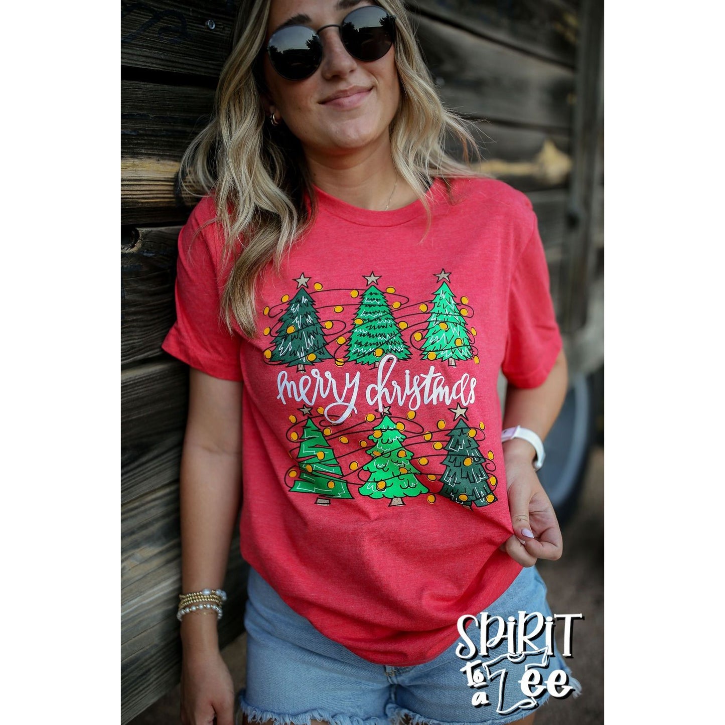 Merry Christmas 6 Trees - Christmas Tee