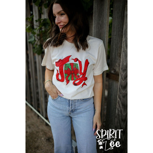 Joy Ribbon - Christmas Tee