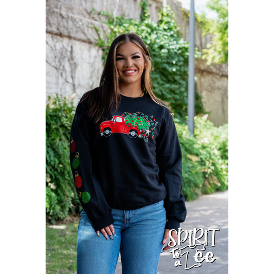 Truck with Ornaments - Christmas Sweatshirt