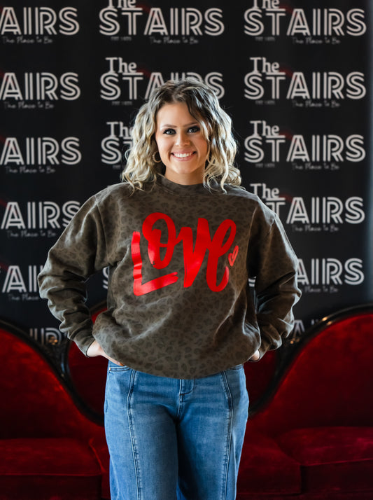 Love Leopard - Valentines Sweatshirt