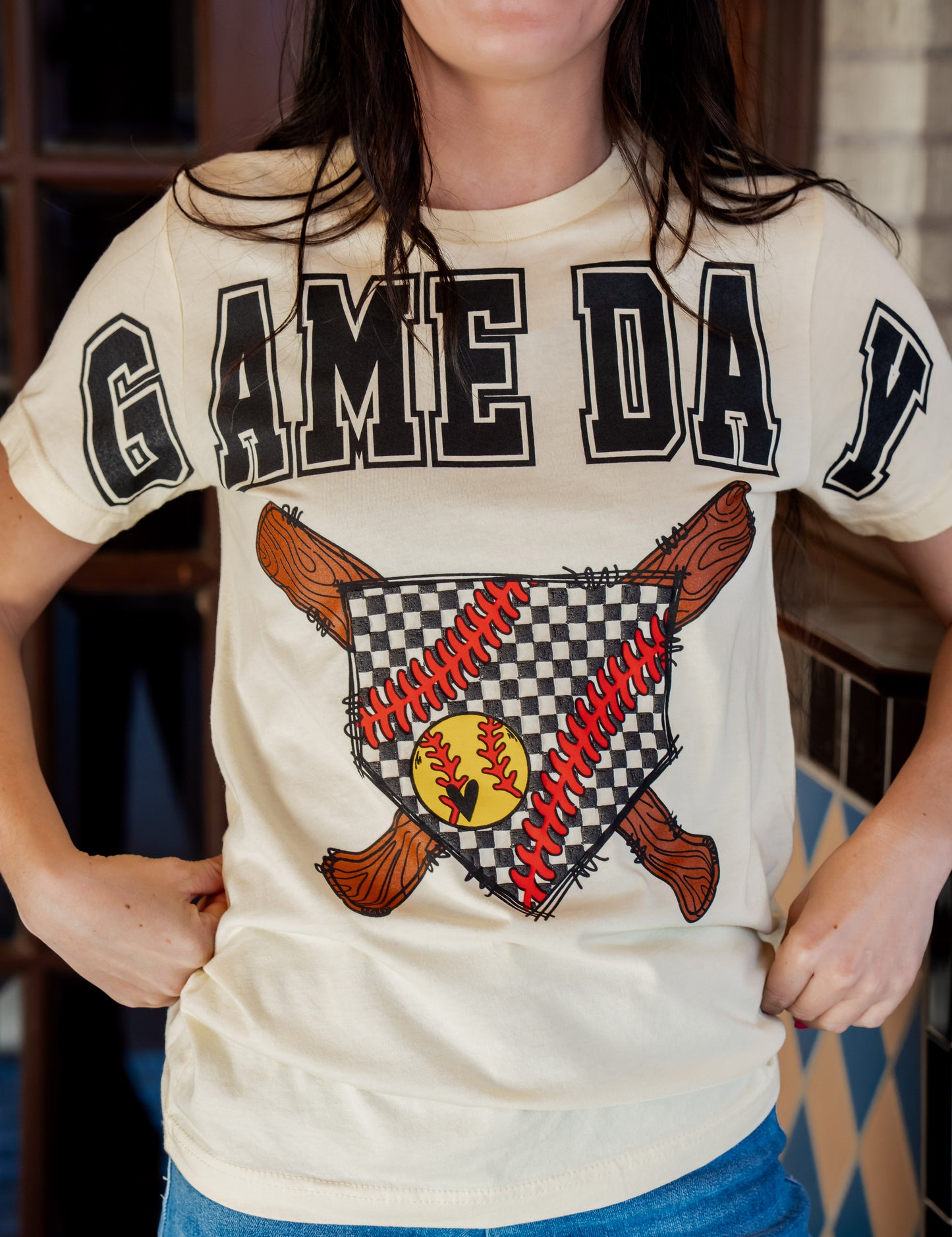 Game Day Check Home Plate - Softball Tee