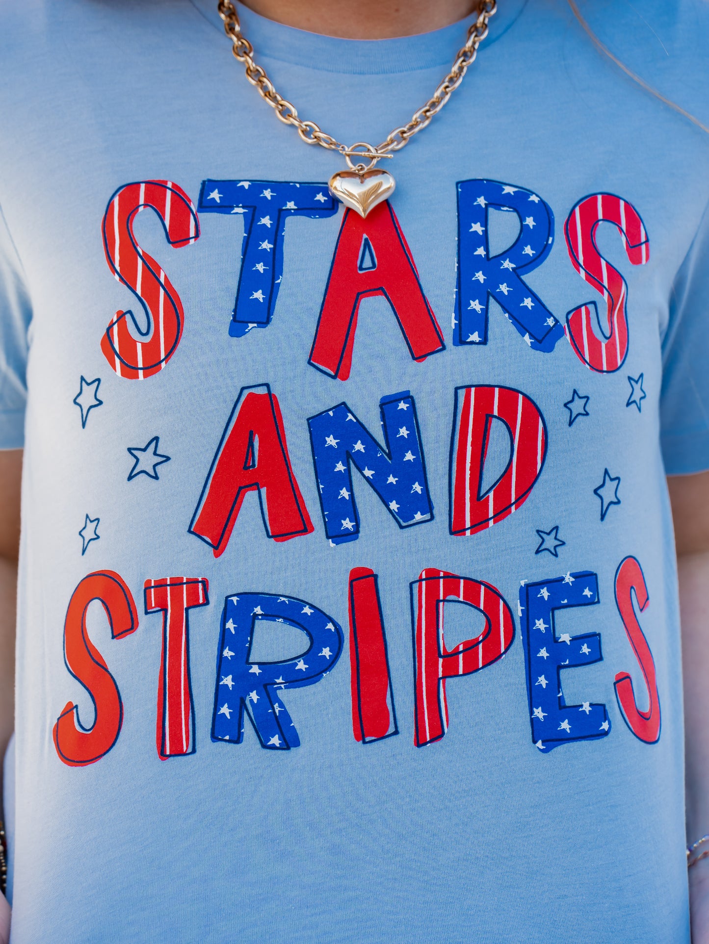 Stars & Stripes Patterns - Patriotic Tee