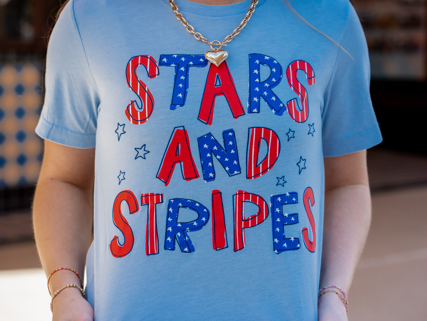 Stars & Stripes Patterns - Patriotic Tee