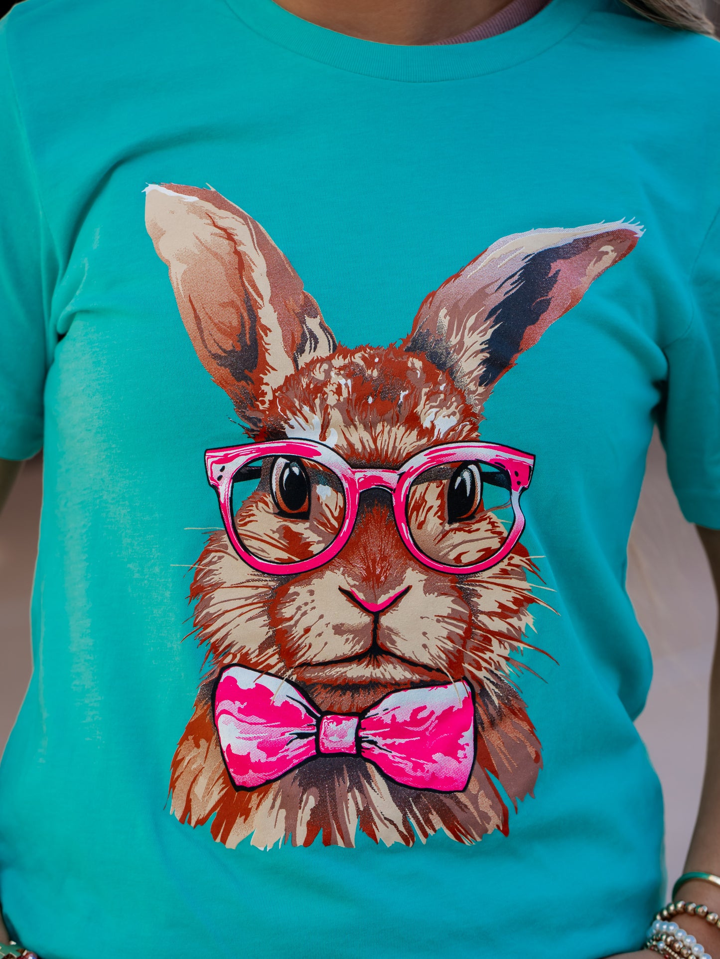 Rabbit With Glasses - Easter Tee