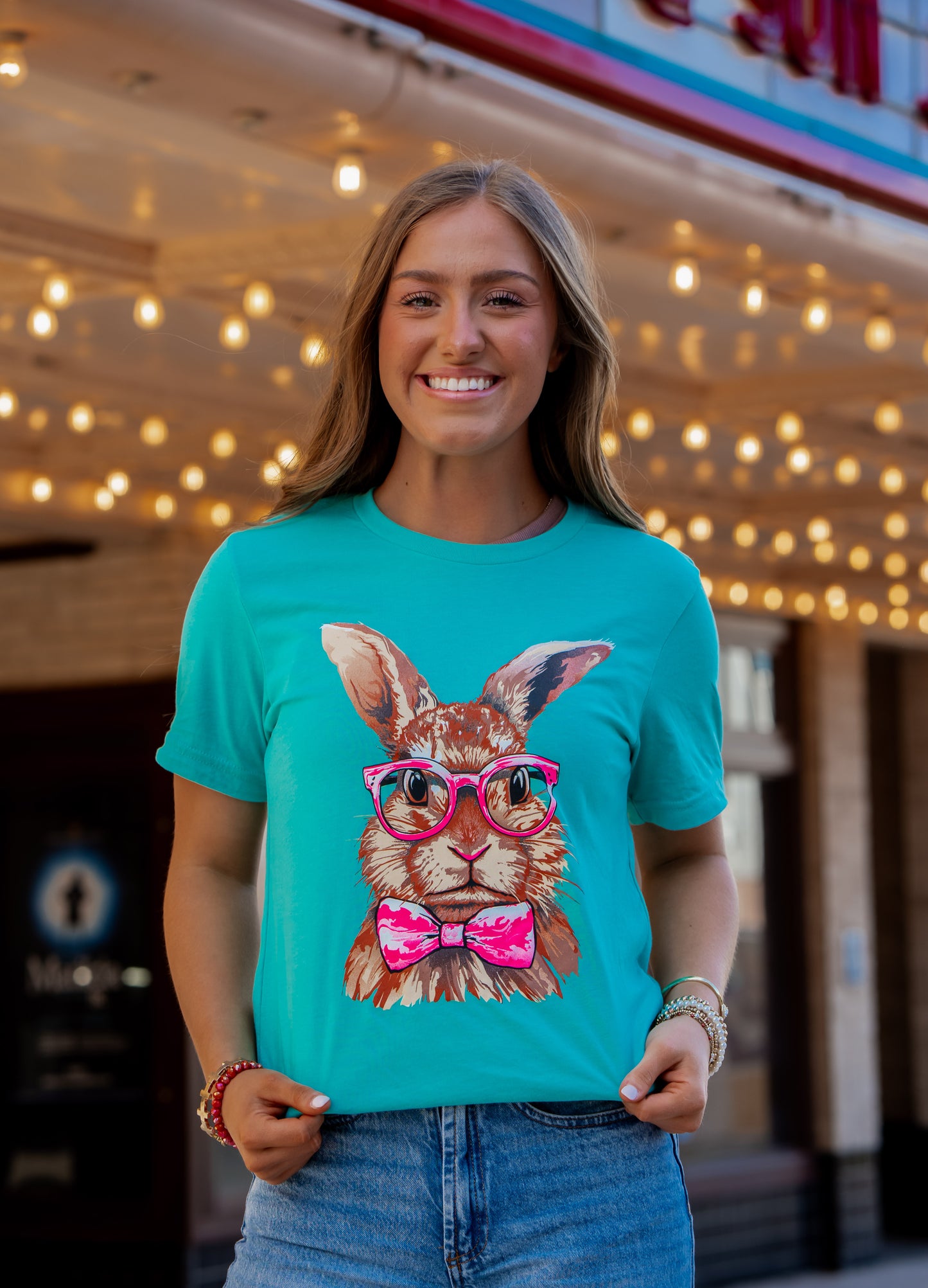 Rabbit With Glasses - Easter Tee