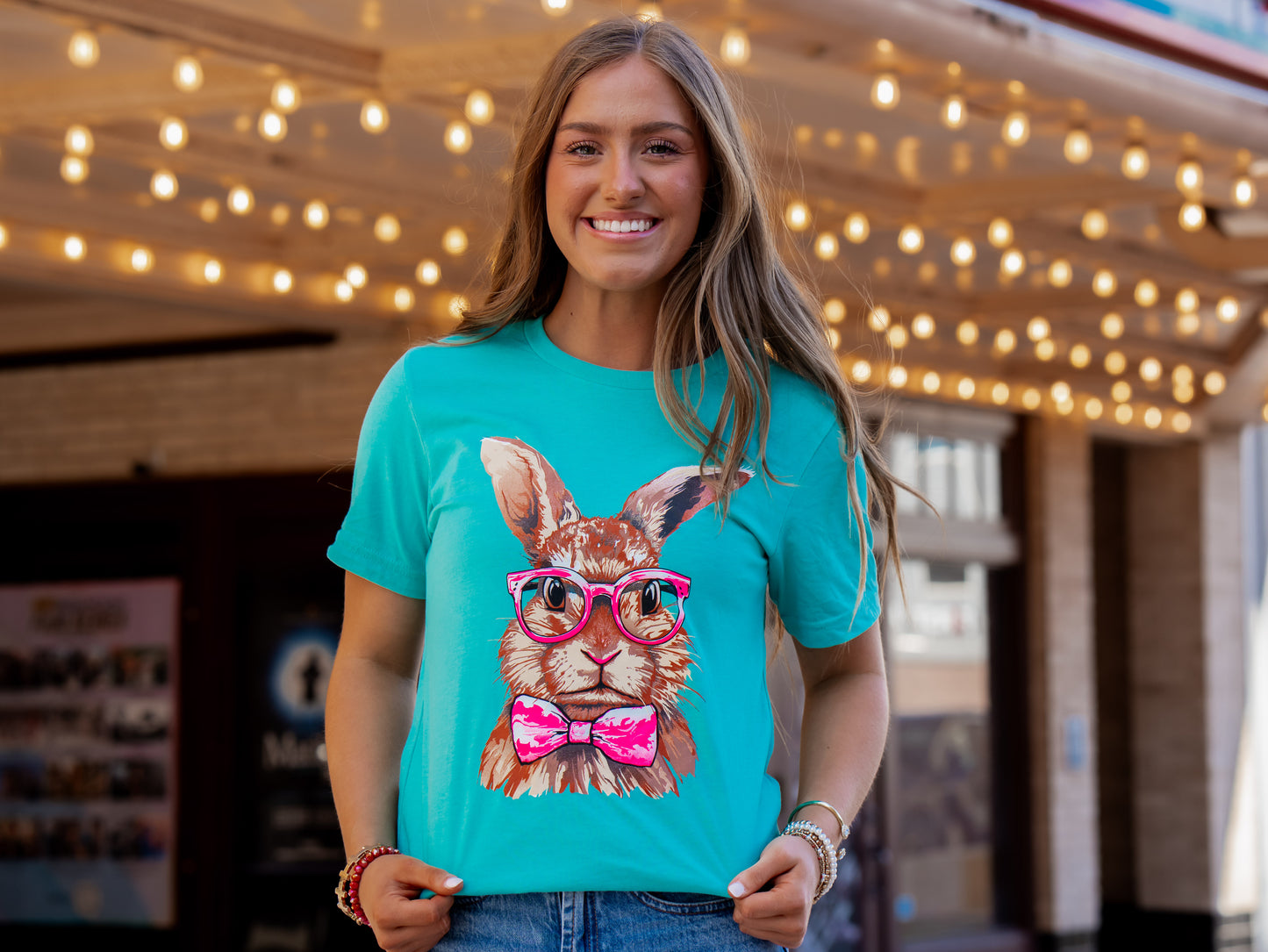 Rabbit With Glasses - Easter Tee