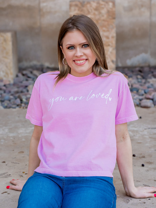 You Are Loved Crop - Valentines Tee