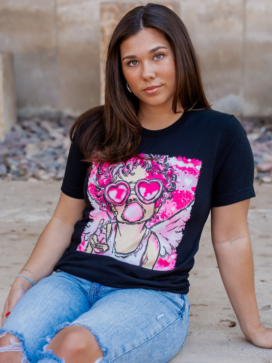 Cupid with Puff - Valentines Tee