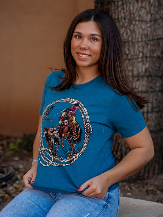 Breakaway Rope Circle - Western Tee