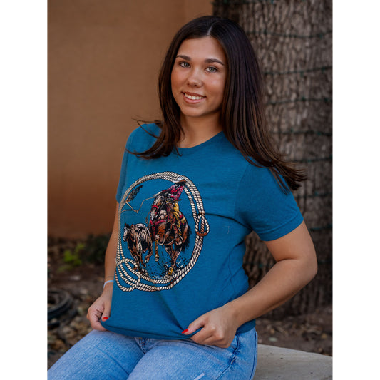 Breakaway Rope Circle - Western Tee