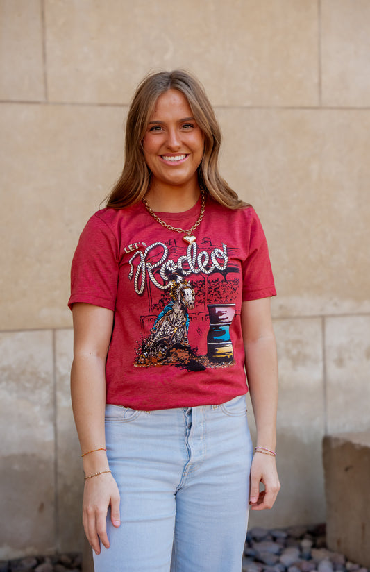 Let's Rodeo Barrel Racer - Western Tee