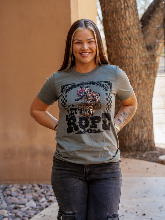 Let's Rope Calf Roper - Western Tee
