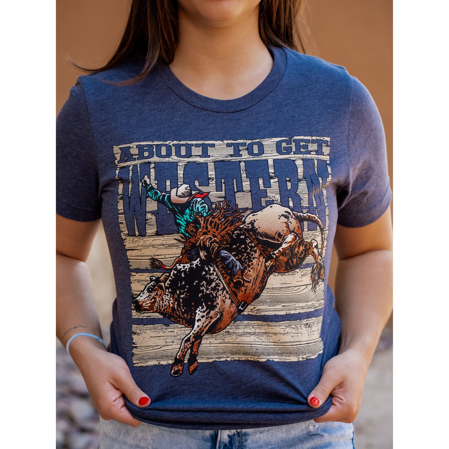 About to Get Western Bull Rider - Western Tee